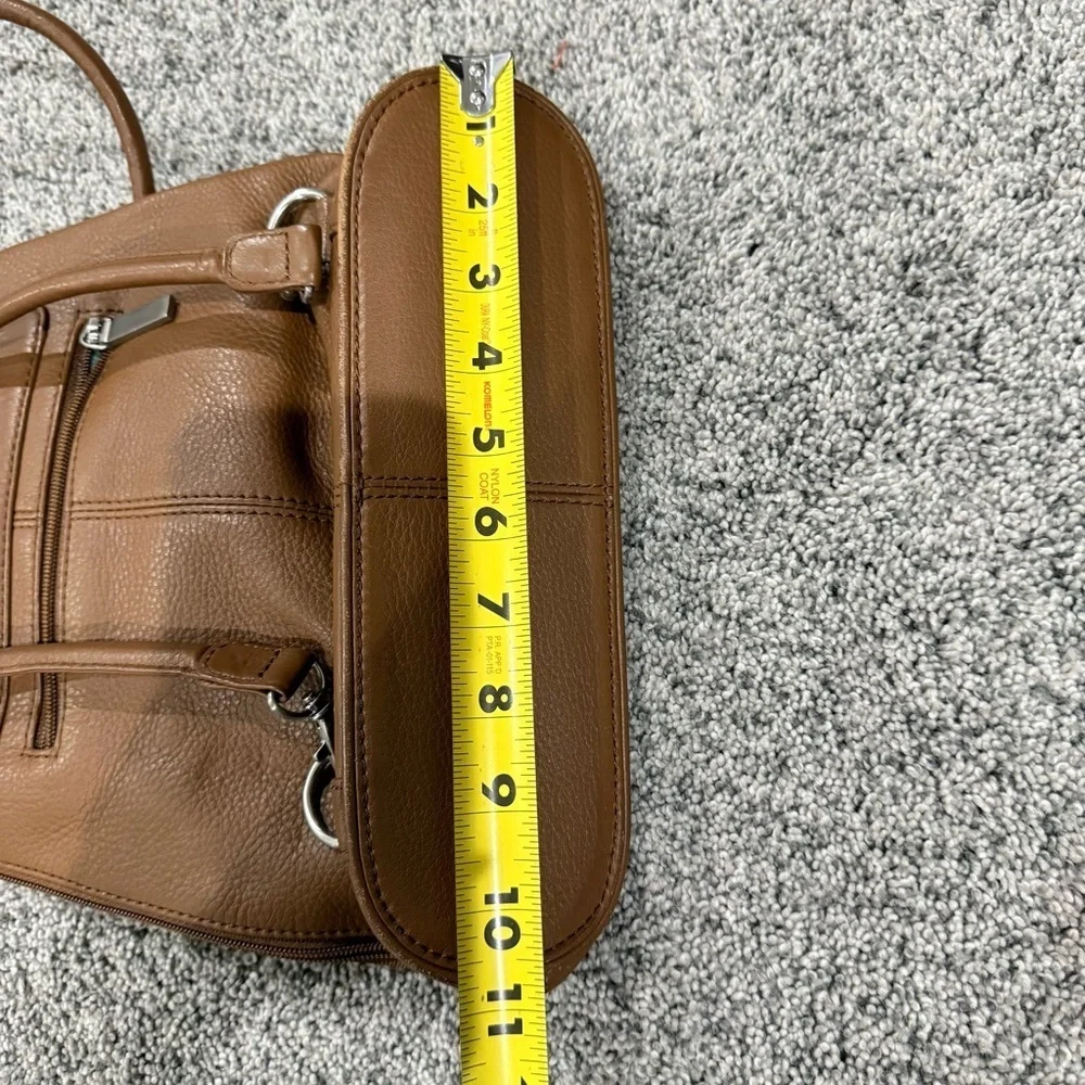 Clark’s Tan Genuine Leather Convertible Backpack Shoulder Bag Classic Preppy